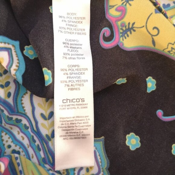 Chico's Ladies Multicolored Size 3 (Large) Cold Shoulder Top - Picture 6 of 10